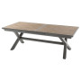 Aluminijski stol VERONA 220/279 cm (sivo-smeđa/med)