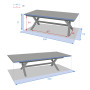 Aluminijski stol VERONA 250/330 cm (sivo-smeđa/med)