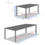 Aluminijski stol LIVORNO 214/274x110 cm (antracit)