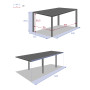 Aluminijski stol BRIXEN 200/320 cm (sivo-smeđi)