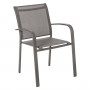 Aluminijska fotelja s tkaninom BRIXEN (sivo-smeđa)
