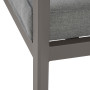 Aluminijska klupa za 2 sjedala VANCOUVER (sivo-smeđa)