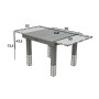 Razvlačivi i po visini podesivi aluminijski stol 90/150x90 cm TITANIJ (2u1)