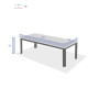 Aluminijski stol NOVARA (bijeli)
