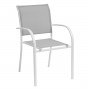 Aluminijska fotelja s tkaninom VALENCIA (bijela)