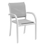Aluminijska fotelja s tkaninom VALENCIA (bijela)