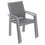 Aluminijska fotelja s tkaninom BERGAMO (siva)