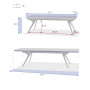 Aluminijski stol SAN DIEGO 299x100 cm (siv)