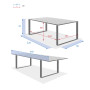 Aluminijski blagovaonski stol EMPERIA 220/340x110 cm