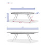 Aluminijski blagovaonski stol BOLZANO 162/280x110 cm