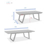 Aluminijski stol GALIA 220/280x113 cm (bijeli)