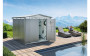 Vrtna kućica BIOHORT Panorama P1 duo 273 × 158 cm (srebrna metalik)