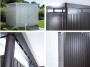 Vrtna kućica BIOHORT Highline H1 duo 275 × 155 cm (srebrna metalik)