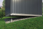 Vrtna kućica BIOHORT Highline H1 duo 275 × 155 cm (siva kvarc metalik)